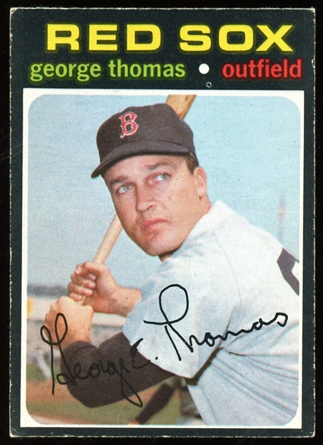 1971 O-Pee-Chee high #678 George Thomas, Boston Red Sox.  VG/EX