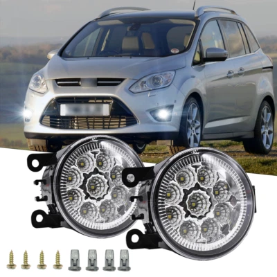 Luz antiniebla LED blanca para parachoques delantero lámpara de conducción para Ford C-Max 2013-2017 2018 Foto 1 de 4