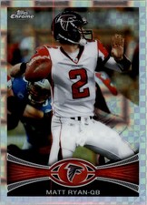 2012 Topps Chrome Xfractors Atlanta Falcons Football Card #91 Matt Ryan
