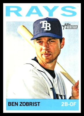 2013 Topps Heritage #36 Ben Zobrist Tampa Bay Rays - Image 1 of 2