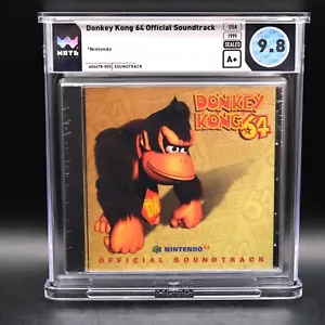Donkey Kong 64 Official Soundtrack CD WATA 9.8 A+ Graded New Sealed Nintendo N64 - Picture 1 of 2