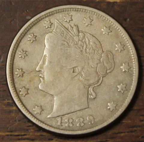 1889 Liberty Nickel VF......................Lot 7659 Cover