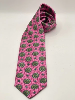 Corbata de seda Carmel rosa patrón renacentista para hombre Robert Talbott nueva sin etiquetas EE. UU. Foto 1 de 4