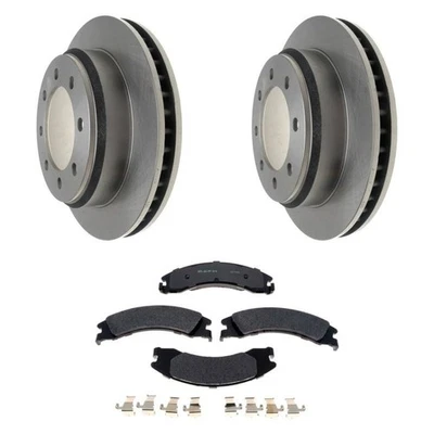 For Ford E-350 Super Duty 08-24 R-Line Plain Rear Brake Kit w Semi-Metallic Pads — 第 1/4 张图片