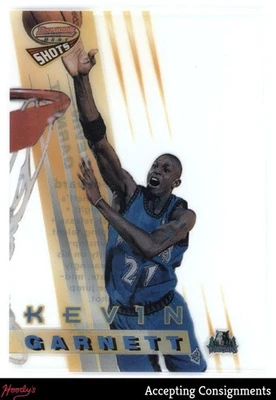 1996-97 Bowman's Best Shots Refractors #BS5 Kevin Garnett Timberwolves Foto 1 de 2
