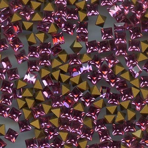 4401 3 R *** 50 strass Swarovski vintage fond conique carrés 3mm ROSE - Bild 1 von 4