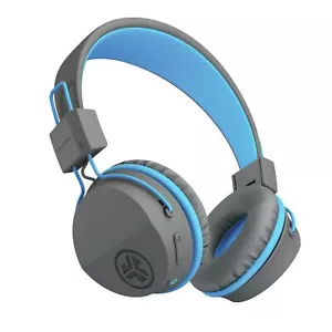 JLab JBuddies Kids Wireless Headphones - Grey/ Blue - IEUHBSTUDIORGRYBLU4 - Picture 1 of 8