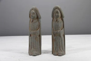 Estatuillas italianas de santos fálicos de peltre de 1900 - un par - Imagen 1 de 15