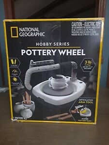 New In Box National Geographic Electric Pottery Wheel With Arm Tool Hobby Series