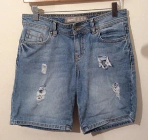 Ladies Denim Co Shorts Uk 8 Eu 36 Blue Distressed Look Used - Picture 1 of 12