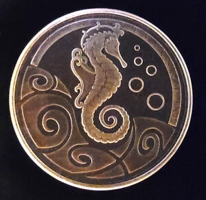 2019 Samoa Mint Seahorse Antique Finish Bullion-999 Silver 1 Oz Ounce Art Coin - Picture 1 of 2