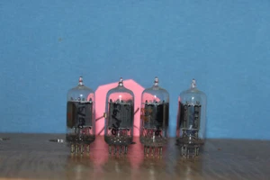 Radio Tubes 12AU7 ECC82 RCA Clear Top  96/93 Etc Matched Quad - Picture 1 of 3
