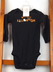 Carter's 6 months MY FIRST HALLOWEEN BLACK LONG SLEEVE GHOST NWT - Picture 1 of 2