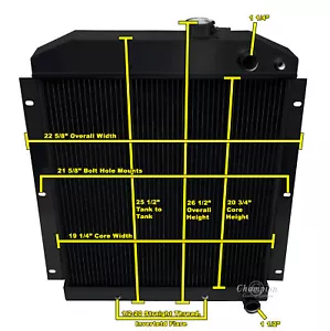 ER Champion 3 Row Black Finish Radiator for 1947-1954 Chevrolet C/K Series LS - Bild 1 von 8