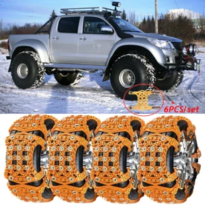 6XSnow Chains Winter Driving Anti-Skid Emergency For Toyota Hilux Tacoma Tundra - Picture 1 of 15