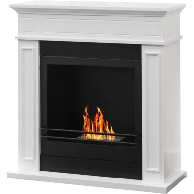 DIVINA FIRE CAMINO A BIOETANOLO BIOCAMINO DA TERRA JEFFERSON BIANCO L89,5 x H90,5 x P28cm