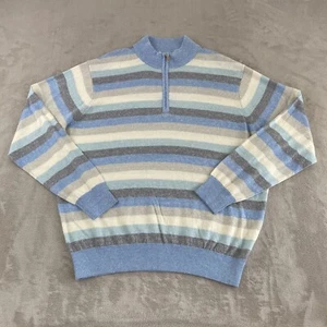 PETER MILLAR Summer 1/4 Zip Sweater Men XL British Grey Multi Wool Linen NWOT - Picture 1 of 9