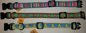 The Worthy Dog Medium Adjustable Dog Collar, Rubber Duck, Monkey Santa, Fiesta - Picture 1 of 8