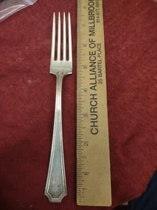 Sterling Gorham FAIRFAX DINNER FORK 7 1/4" 47 grams W/ Monogram - Picture 1 of 3