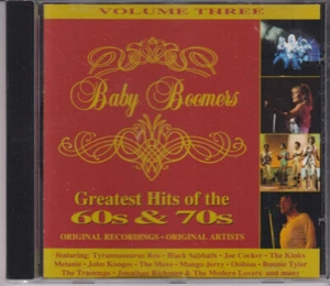 V.A. - BABY BOOMERS Vol. Three (Kinks, Melanie, T. Rex) - Castle CD 1993 - Bild 1 von 2