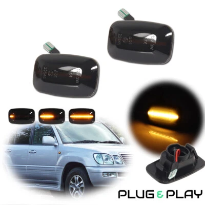 动态 LED 侧标记转向信号灯适用于丰田 Land FJ Cruiser Prado 90 100 — 第 1/4 张图片