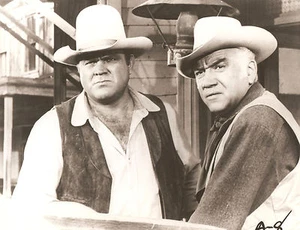 LORNE GREENE & DAN BLOCKER in "Bonanza" Original Vintage NBC TV PORTRAIT 1970's - Picture 1 of 1