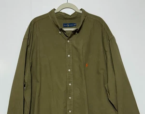 Camisa Ralph Lauren Para Hombre 4XLT Alta Verde Abotonada Manga Larga Algodón - Imagen 1 de 10