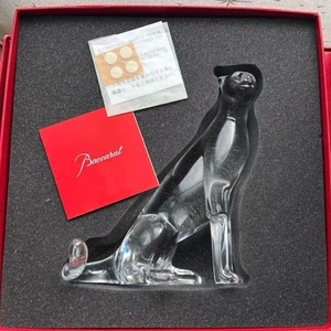 Baccarat Tanganyika Panther Figurine Crystal Collectible France Loet Vanderveen - Picture 1 of 12