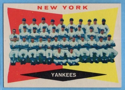 1960 Topps #332 New York Yankees casi como nuevo + Mickey Mantle Roger Maris A9309 Foto 1 de 2