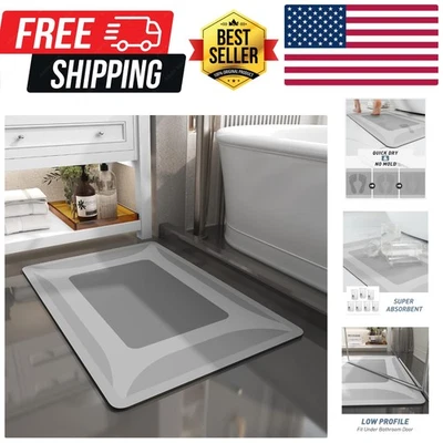 Tapete de banho - Tapetes de banheiro finos absorventes de borracha secagem rápida cabem debaixo da porta -... - Imagem 1 de 4