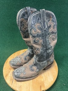 Bota vaquera occidental J.B. Dillon para mujer marrón envejecida talla 10 B - Imagen 1 de 9