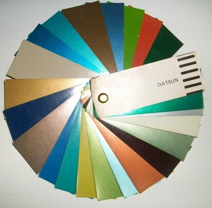 1973 1974 Datsun 210 240Z 260Z 260Z 2+2 610 710 1200 auto RM paint chips set - Picture 1 of 2
