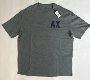 Armani Exchange Men's Dark Gray T-Shirt Loose Fit AX Logo Sz Large NEW - Picture 1 of 6