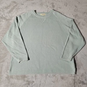 Maglione pullover maglia cropped Eddie Bauer taglia L blu chiaro 100% cotone - Foto 1 di 7