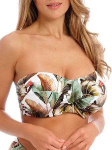 Fantasie Kinabalu Bikini Tops Twist Front Bandeau Padded Swim Top Swimwear - Picture 1 of 31