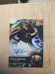🔥2023 Bowman Platinum - Top Prospects #TOP-82 Dylan Beavers (RC) Auto Orioles  - Foto 1 di 2