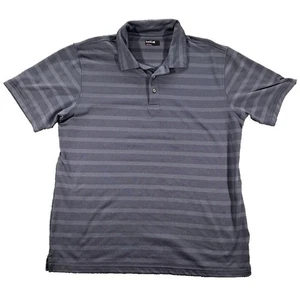 Bolle Camicia Uomo Taglia Large Polo SS Performance Blu Righe Golf Traspirante Umidità - Foto 1 di 8