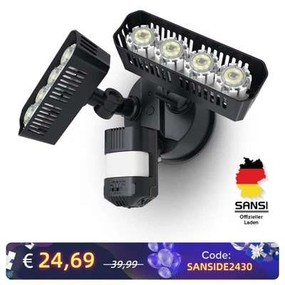 LED Fluter Strahler mit Bewegungsmelder Außenleuchte Flutlichter 3600lm IP65 CE - Bild 1 von 4