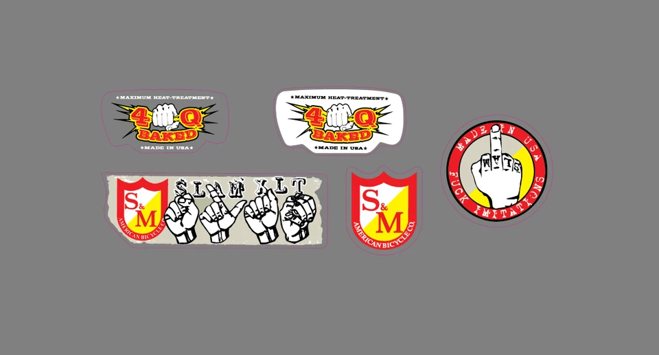 Juego de calcomanías de manillar S&M Bikes Slam XLT BMX Foto 1 de 1