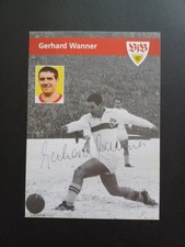 Gerhard Wanner VfB Stuttgart legend tradition autograph card signed