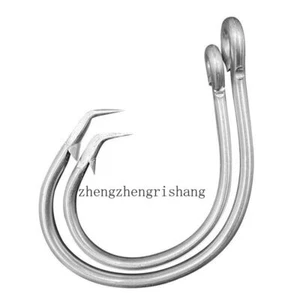 39960 Big Game Saltwater Hook Tuna Circle Fishing Hook Stainless Steel 6/0-28/0 - Picture 1 of 33