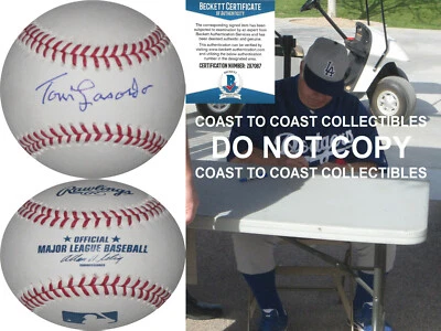 Бейсбольный мяч с автографом Томми Ласорды из Brooklyn Los Angeles Dodgers сертификат подлинности Beckett MLB - Изображение 1 из 4