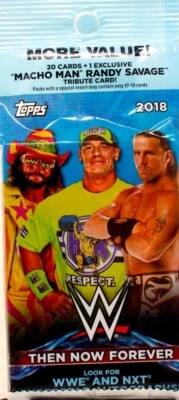 2018 TOPPS WWE THEN, NOW, FOREVER WRESTLING FAT PACK 20 PACK LOT BLOWOUT CARDS - Image 1 of 2