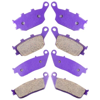 8Pcs Rear & Front Brake Pads Carbon Fiber For 2005-2009 Honda VTX1300R VTX1300C - Image 1 of 4
