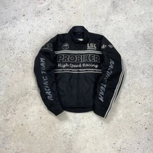 Chaqueta de Carreras Marca Japonesa Vintage Alta Velocidad Moto Team Y2K Negra Talla L - Imagen 1 de 12