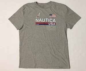 Nautica NS83 Sailing T Shirt Large Gray Flag Size XXL - Picture 1 of 3