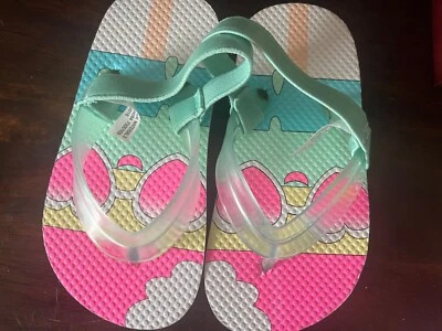 Sandalias chanclas The Childrens Place bebé niño niña talla 6/7 rosa cara corazón Foto 1 de 4