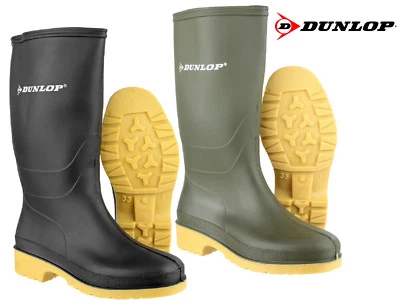 Boys Girls Dunlop Dull Wellingtons Wellies Rain Snow Waterproof Boots Sizes 10-8 - Image 1 of 2