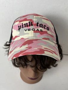 “Pink Taco Vegas” Womens Pink Camo Trucker Hat Snapback Bachelorette Party - Picture 1 of 9