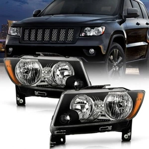 Fit For 2011-2013 Jeep Grand Cherokee Headlights Headlamps Set (Left&Right) - Picture 1 of 5